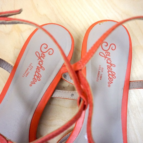 ModCloth (Seychelles) "Can't Trust Myself" Sandals in "Melon" - Picture 5 of 7